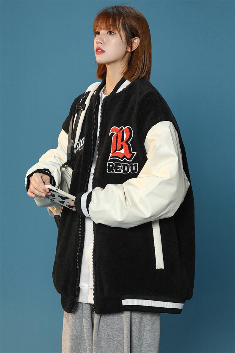冬季中性加绒加厚棉服棒球服简约棉衣外套男女8890-P115控价138,男装棉衣,电商A441-1