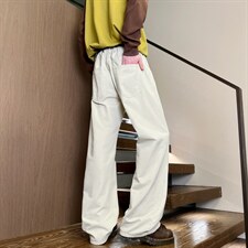 XZ616春季重磅美式趣味撞色锁眼缉明线打褶休闲裤K26021特P45，男装休闲裤，星座512A（原616）