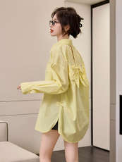 2025春装新款长袖衬衫女设计感宽松衬衣外穿上衣，女装衬衫，梦懿尔