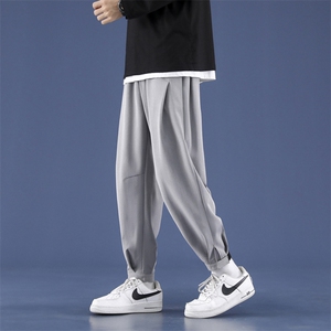 2021潮流百搭柔顺束脚休闲运动风九分长裤  K118-特批35图片