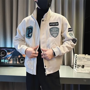 麂皮绒外套男春秋季潮流夹克男士2026新款痞帅潮牌男装外套 8004图片