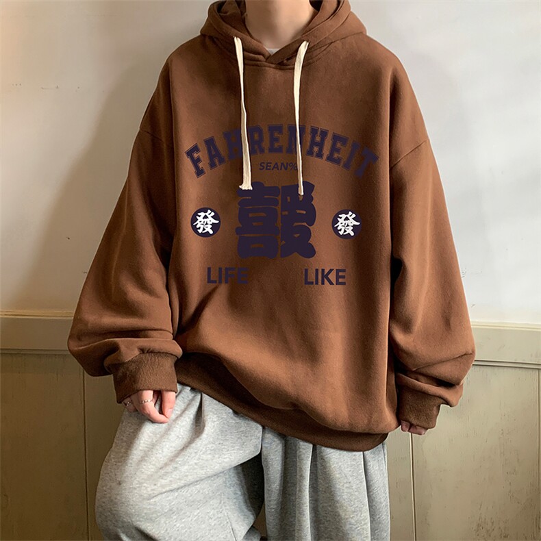 纯棉连帽卫衣男大码运动帽衫宽松薄WY2256-P35加绒款-P40,男装卫衣,电商A040