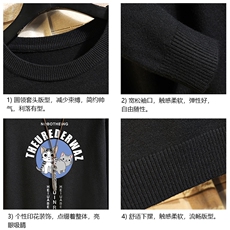 M67160-P45加绒款-P65圆领毛衣男大码针织衫男毛线衣线衫砖墙，男装针织衫/毛衣，电商A040A