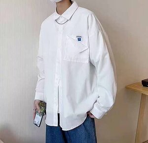 长袖衬衫男港风日系秋季韩版潮流帅气衬衣C2204P33图片