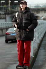 冬上新加棉加厚棉服中性个性连帽棉衣外套男女8323-P125控价168，男装棉衣，电商A441-1