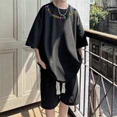 华夫格套装运动短袖t恤套装休闲两件套一套HZ84381-P44，男装T恤，电商A040