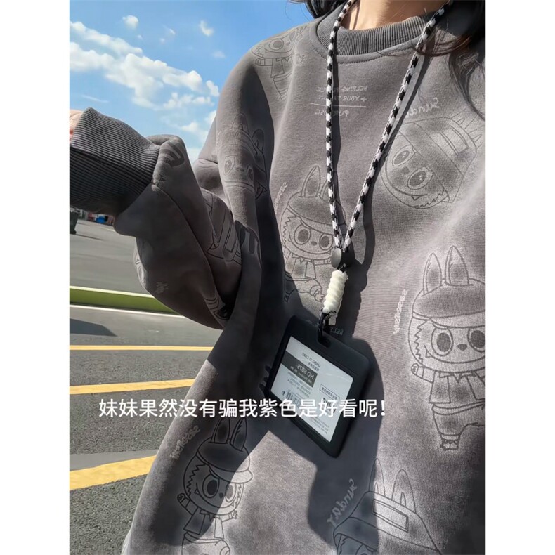 XZ809A/SYR41/P50/控68labubu印花圆领卫衣,男装T恤,星座809A(原222-1)