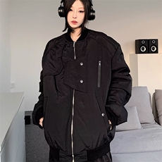 8053-P60春秋新款美式潮牌飞行夹克高街设计感小众男女ins潮流，男装夹克，电商B323A