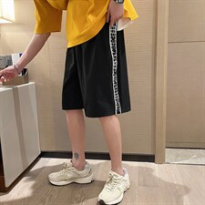 港风休闲大码男七分裤运动短裤原宿潮流五分裤男士中裤QF754P35，男装休闲裤，星座227-7