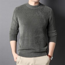 中年男2023秋冬季圆领毛纯色衣中年针织打底衫上衣HPND-9-P80,男装针织衫/毛衣,电商B212（原钱塘6029）