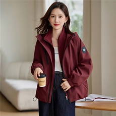 现货连帽外套女，女装短外套，韩派