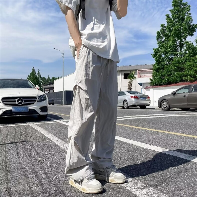 速干冰丝裤子夏季男女ins美式机能休闲裤宽松薄款工装裤28344-P35,男装休闲裤,星座1008
