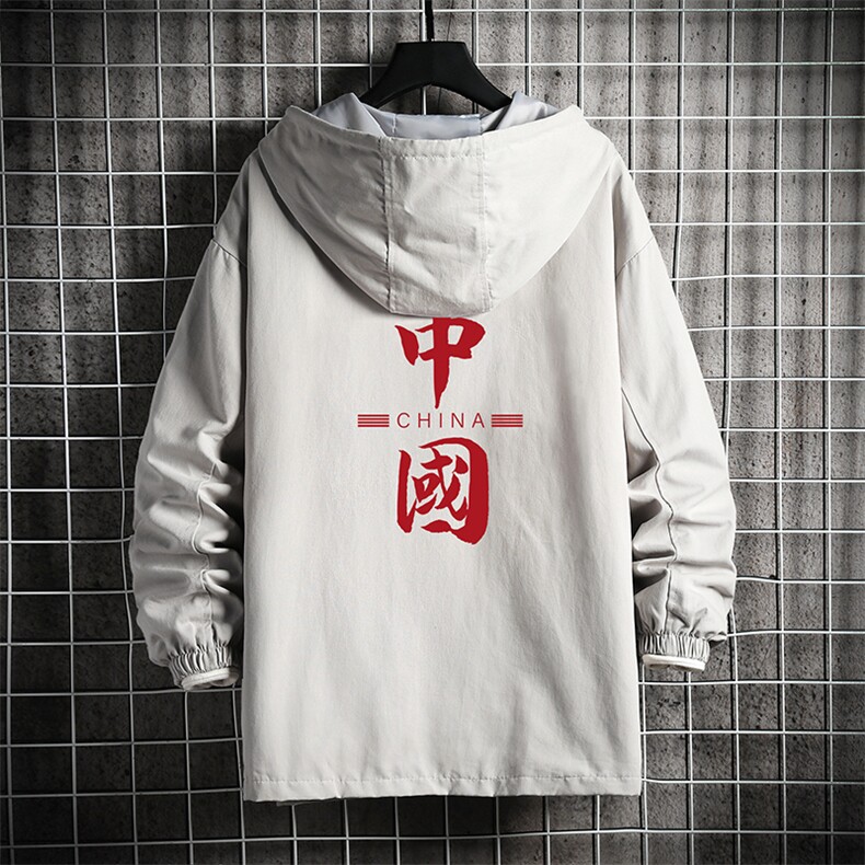 JK41198-P85加棉款-P115纯棉连帽夹克男士大码工装夹克男网格,男装夹克,电商A040A