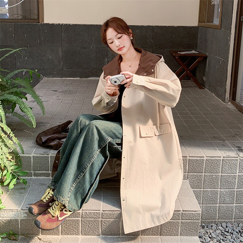 新款撞色外套2C123-1269-P160-K238,女装风衣,2C123