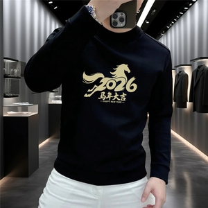 男士潮款加绒卫衣圆领时尚印花 LH2030 P32图片