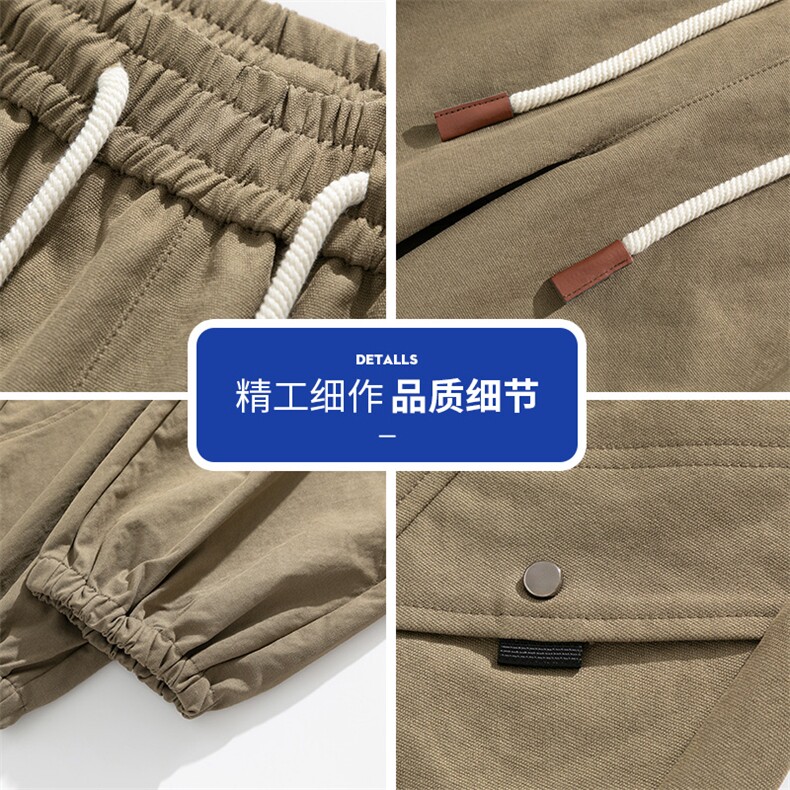 简约休闲长裤男士2025秋季新款松紧腰抽绳休闲卫裤Q29161-特P30,男装休闲裤,星座610（原A335）
