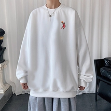 圆领卫衣男款春秋季潮牌时尚百搭打底衫长袖t恤青少年秋装上衣服，男装T恤，星座715-4