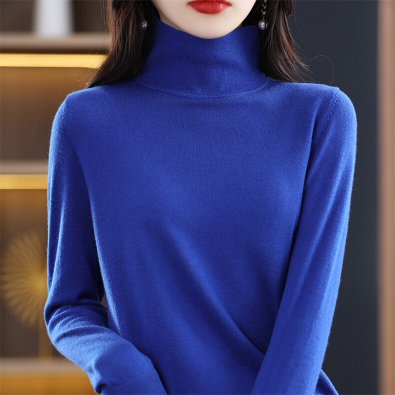 半高领毛衣女冬2024新款女装秋冬内搭加厚打底衫针织,针织衫/毛衣,斯尔特羊绒