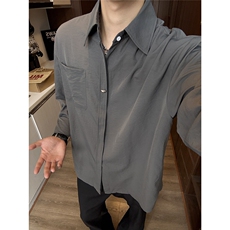 【现货】CS7141-P38特大码纯欲设计感衬衫，男装衬衫，电商D232