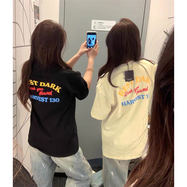 万针全刺绣工艺抖音得物高品质260克重磅纯棉双纱美式高街短袖T恤，男装T恤，电商A486