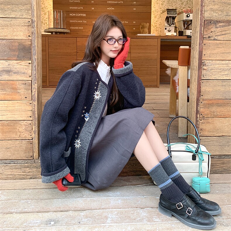 6969数据款现货大货已出90绒刺绣毛呢羽绒外套P315-K468,女装羽绒服,2D034
