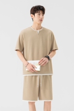 TZ25311-特P60夏季休闲T恤短裤男两件套，男装牛仔裤，电商D310B