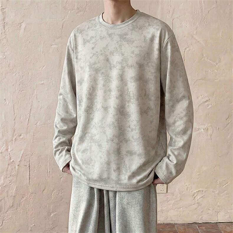 扎染麂皮绒长袖T恤款【现货】C403A-T88JR-特P28常规-特P18,男装T恤,电商C403A