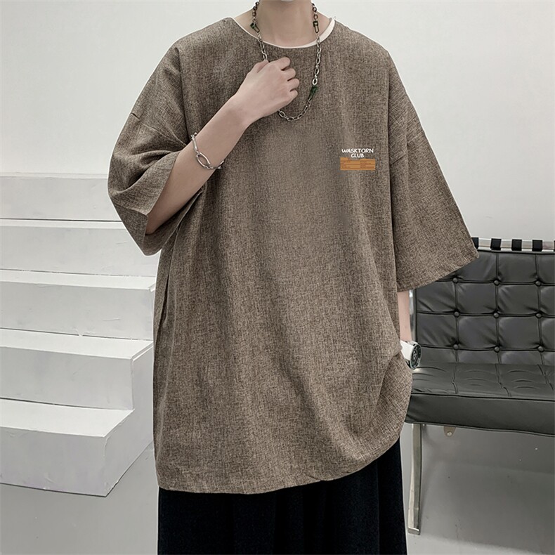 风复古亚麻短袖男棉麻t恤男半袖ZT71350-P35,男装T恤,电商A040