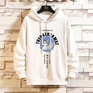 WY2160-P35 加绒款-P40 纯棉连帽卫衣男大码运动帽衫宽松薄 砖墙图片