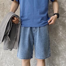 21夏季港风牛仔短裤男中性风五分牛仔裤女DS-C407-506-P40，男装牛仔裤，电商C323-1