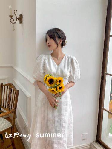 小方格连衣裙，女装连衣裙，莉泽贝妮