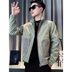 潮牌外套男士春秋季男装衣服2025新款纯色痞帅高级感夹克，男装夹克，星座218-1（原230）
