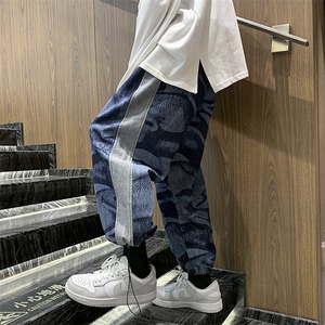 高级感hiphop宽松牛仔裤炸街美式高街束脚休闲裤 A125-K915-P55图片