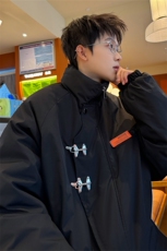 MY102J/P85冬季新款飞机扣棉衣男新中式加棉加厚棉袄外套新款棉服，男装棉衣，电商基地A050