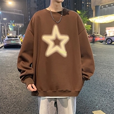 Y5042P32秋季港风圆领卫衣男宽松长袖T恤打底衫外套，男装卫衣，星座1204-3