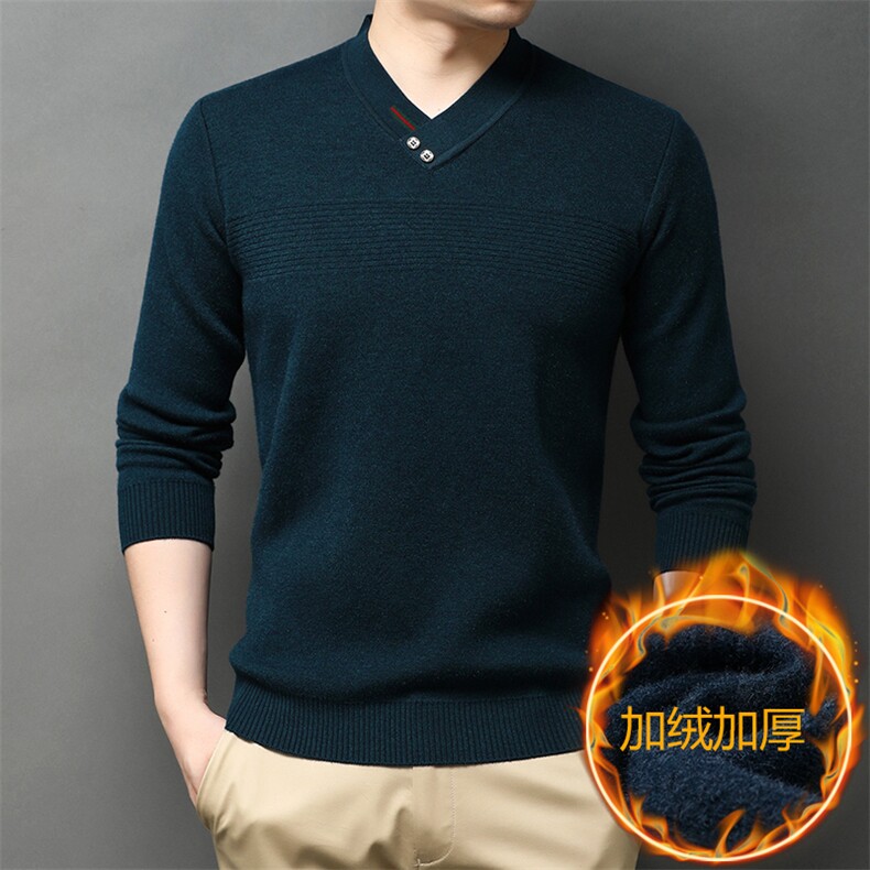 D55315钱塘2020-2时尚休闲中青年男士秋冬季新款百搭V领毛衣P72,男装针织衫/毛衣,钱塘207-2