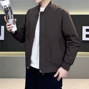 春款棒球领夹克男上衣薄款外套黑色 JK8503-P85图片