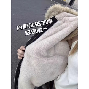 美式棉服女款2025新款冬季棉衣座山雕派克服小个子短款棉袄外套潮图片