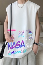 NASA联名同款纯棉汗背心男士大码宽松汗衫男无袖t恤男BX25186-P25，男装T恤，电商A040