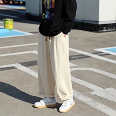 春秋季薄款休闲裤大码宽松裤子男休闲百搭长裤带抽绳，男装休闲裤，星座1013
