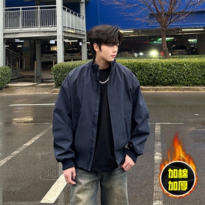 棉衣5W件现货冬季美拉德立领飞行夹克廓形高街棒球服加棉加厚外套图片