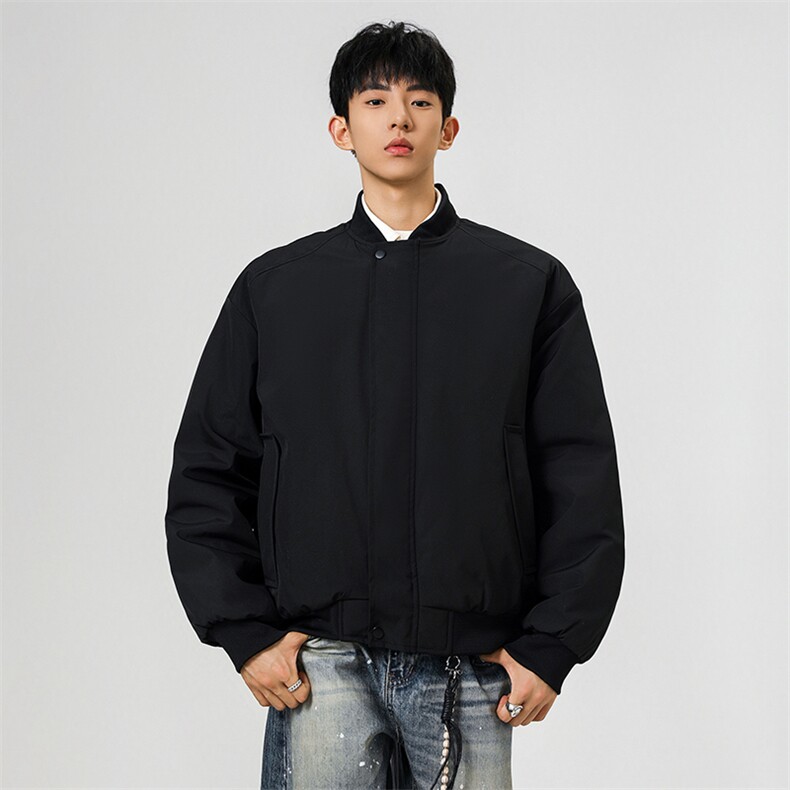 冬季clean纯色棒球服领棉服加厚短款棉衣 HZ8815-特P68不议价图片
