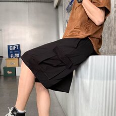 工装短裤港风潮流大口袋痞帅2026夏季新款ins宽松五分裤K3719-P28，男装牛仔裤，星座412