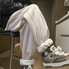 冬季新款加绒钢印休闲卫裤M~5XLXZ604-KP98-P65控78，男装休闲裤，星座604