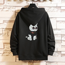 KS21044-P38加绒款-P43连帽开衫卫衣男运动外套大码班服砖墙，男装卫衣，电商A040A