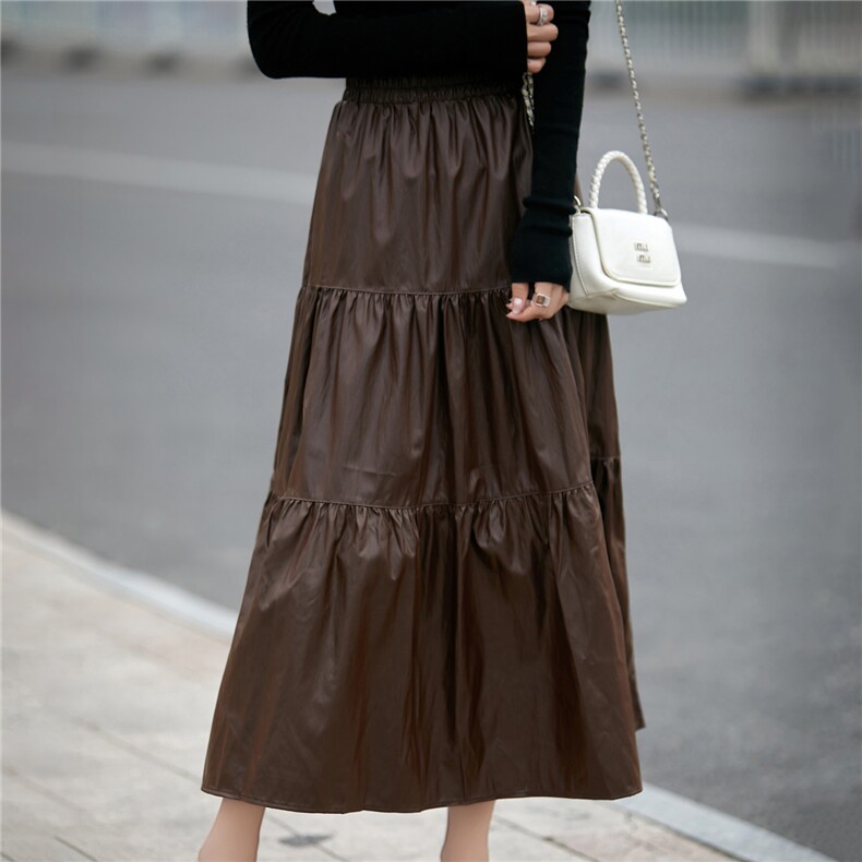 2025年秋季A型时尚百搭通勤简约休闲半身裙，女装半身裙，朝贺羊绒