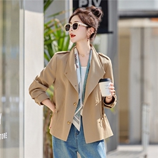 2026年春季休闲风外套配围巾，女装短外套，依如秀(原杭风阁)