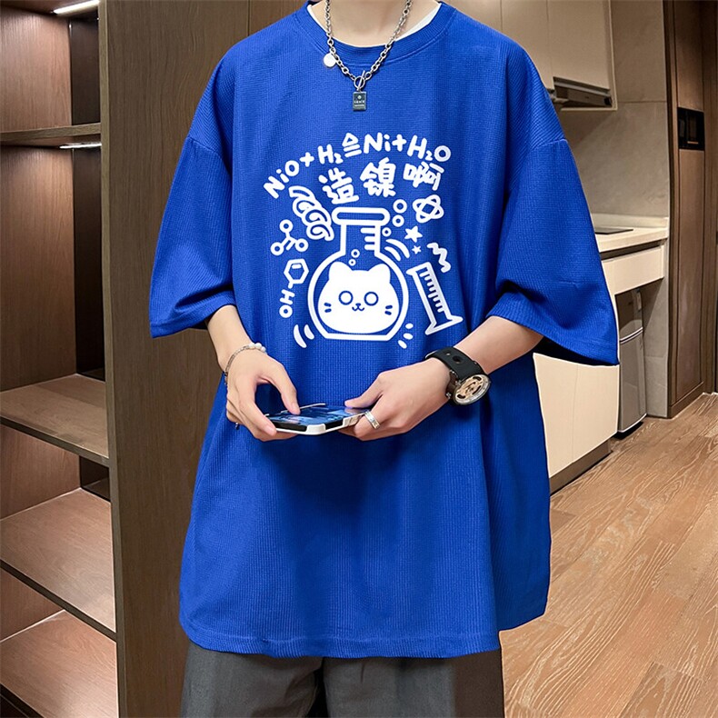 华夫格t恤男短袖男大码五分袖HT73421-P22,男装T恤,电商A040