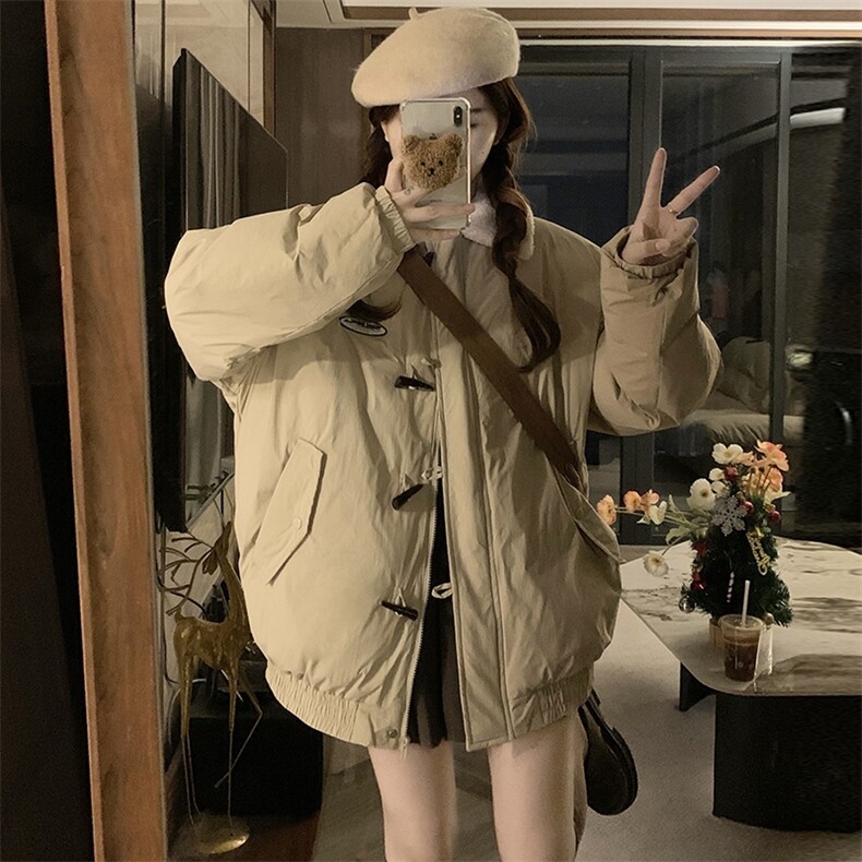 C940-P125日系棉服女冬季新款韩系羊羔绒牛角扣百搭学生棉衣外套,男装棉衣,星座911-2(原星座613-2）