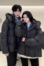 现货韩版面包服情侣装羽绒服男女青年学生225克90绒羽绒外套，男装羽绒服，钱塘723